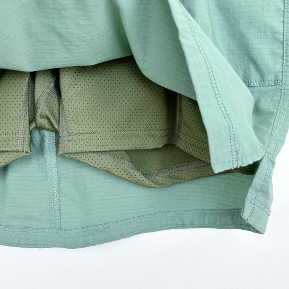 Title Nine Green Hiking Gorpcore Outdoor Drawstring Waist Mini Skort Large - Picture 5 of 9